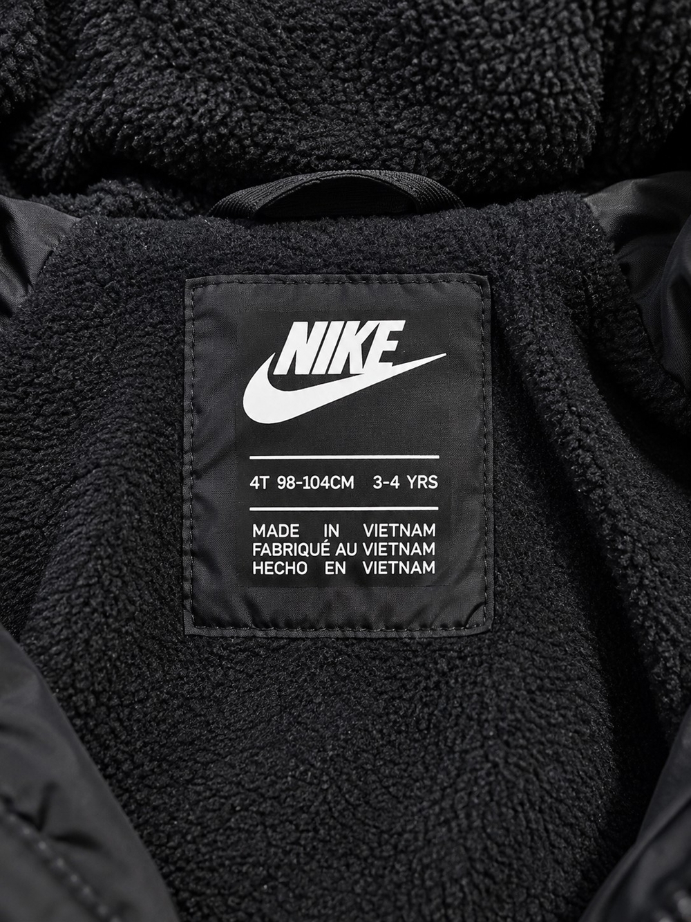 Nike Black Sherpa Puffer Jacket